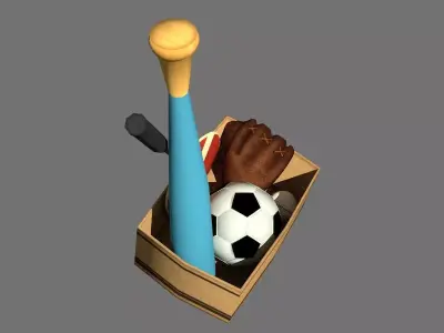 Sport equipment box 3D model