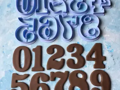 Set of numbers Cookie Cutter 3D print model  3D print model