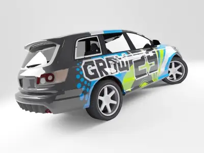 Car A7 Low-poly 3D model