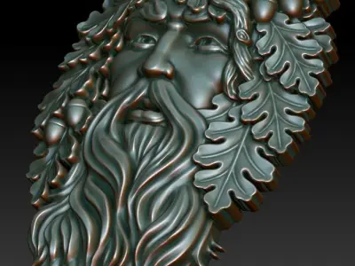 Greenman greek head 3D print model