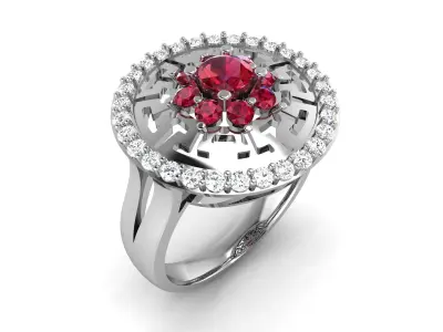 Solitaire Women Engagement Wedding Ring 3D print model purchase