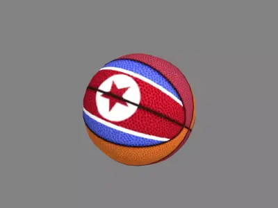 Cartoon basketball - star Low-poly 3D model