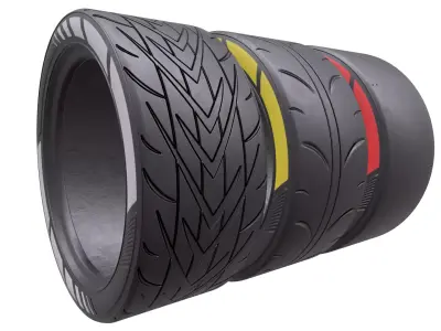 Race Tire Low-poly 3D model