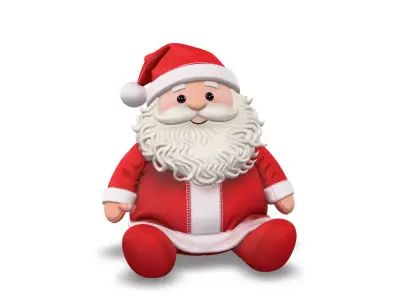 Santa Claus Plushy Cute Low-poly 3D model