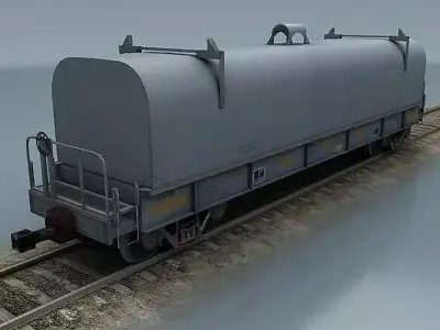 rail wagon 5 Low-poly 3D model