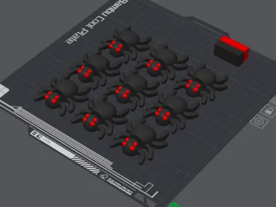 3D Printable Articulated Flexi Spider Free 3D print model