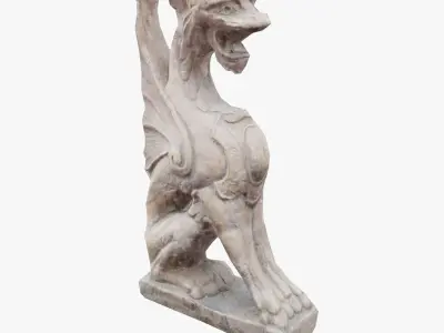 Gargoyle Statue Low-poly 3D model