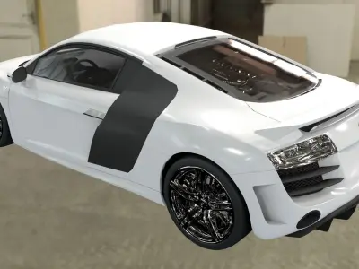 Audi R8 With interior 3D model