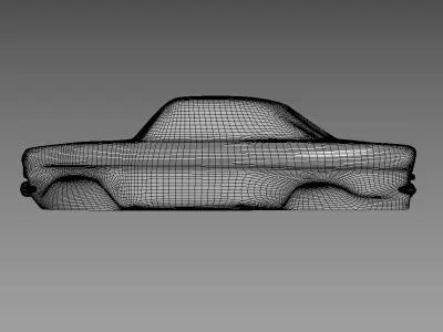 The silhouette of the car 1963 Opel Kadett A 3D print model