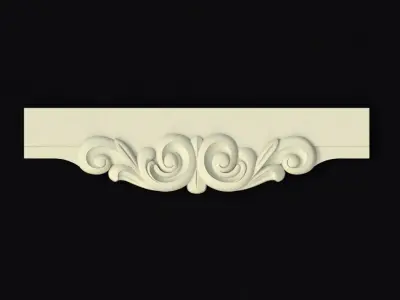 Central decor ornament for furniture 3D model 210