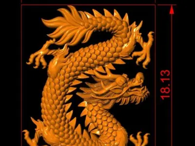 dragon china asia  3D print model