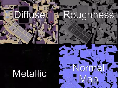 Victorian Lavender House model pack Low-poly 3D model