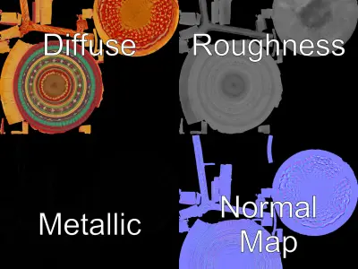 Colorful Woven Basket Model Pack Low-poly 3D model