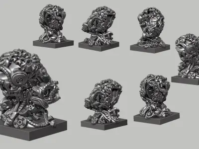 Modern Abstract robotic sculpture 3d print model 151 3D print model