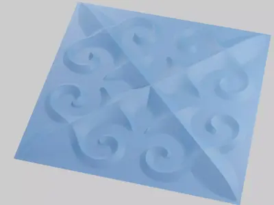 3d panels Kazakh pattern for forms 3D print model
