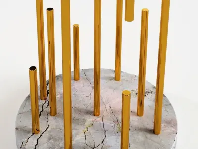 Round side table 3D model