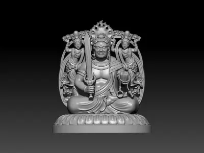Guardian Buddha Statues 01 3D print model