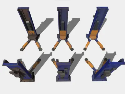 Hydraulic lift Low-poly 3D model