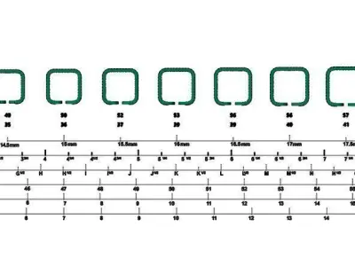 Eternity Rings Double With Gems Set 9 Sizes  3D print model
