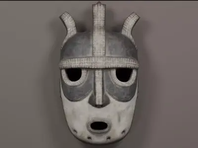 Binji African mask 3D model