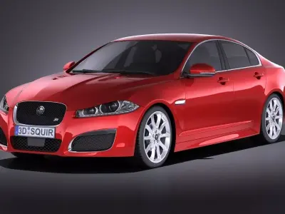 Jaguar XF-R 2015 VRAY 3D model