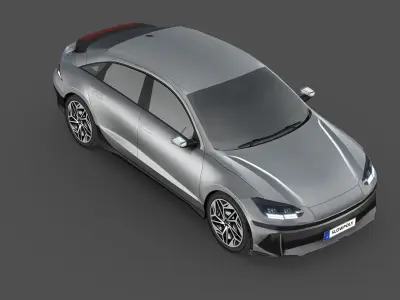 Hyundai IONIQ 6 Low-poly 3D model
