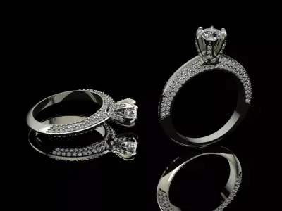 Brand Tiffany Elegant Jewelry Gold Brand 3D print model