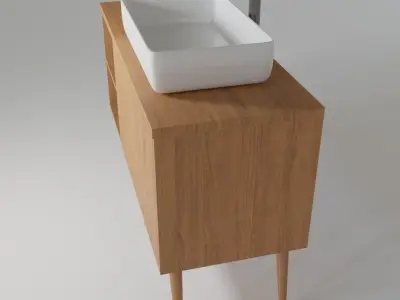 Bathroom cabinet with sink 3D model