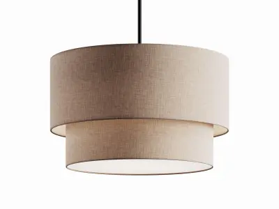 Modern Suspension Dual Drum Fabric Light 3D model