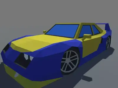 Muscle Touring Car MOBILE READY Low-poly 3D model