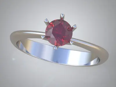 Diamond ring 0350 3D printable model Free 3D print model