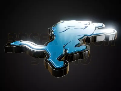 Detroit Lions logo - Cinematic - 3D print 3D model