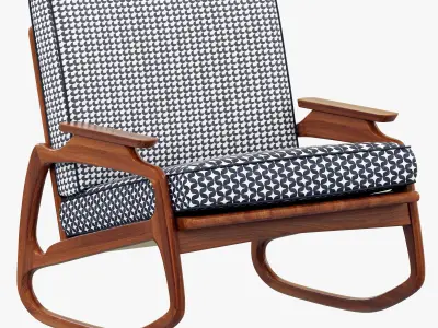 Baxter Ingrid Rocking Armchair 3D model