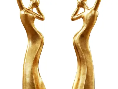 Abstract figurine of a woman 3D model