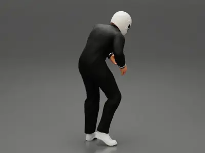 Driver walking and carrying pose 3D print model