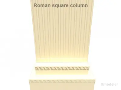 Roman Square column 3D model
