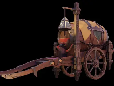 Wine Barrel 3D model