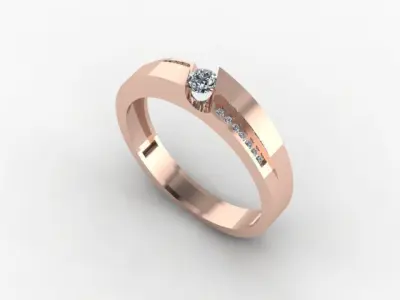 wedding ring fpr daimonds 3D print model