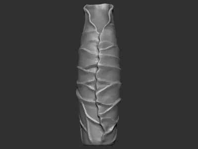 Vase-01 head with hole in it Low-poly 3D model