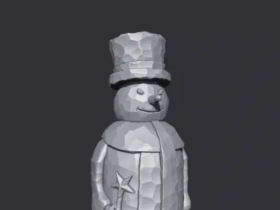 Snowman figure 3D print model