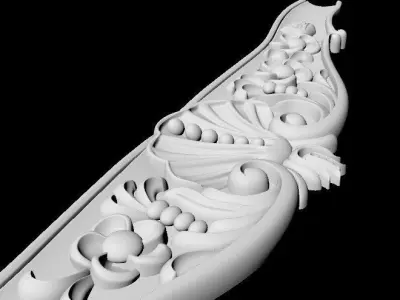 Central decor ornament for furniture 3D model 835
