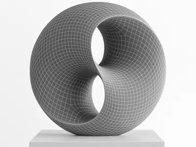 Abstract sculpture Mobius Strip 3D model