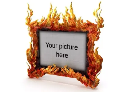 Fire picture frame 3D model