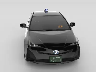 Japanese Taxi TokyoKotsu TOYOTA Prius2016 3D model