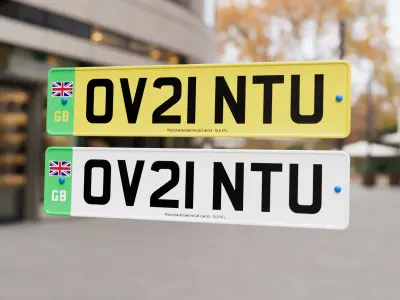 UK Number Plate Low-poly 3D model