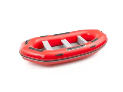 Red Inflatable Boat model pack Low-poly 3D model