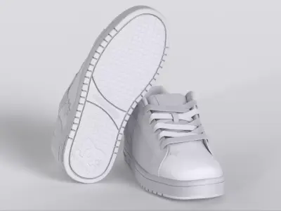 Dc Court Graffik Dc Grey Sneakers  Low-poly 3D model