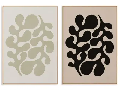 Abstract Painting Frame set 3D model 103