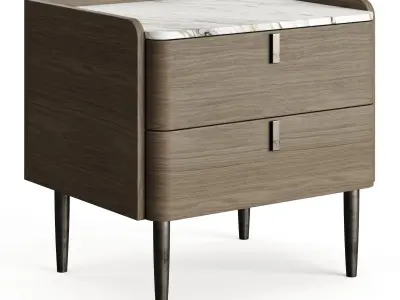Light Luxury Marble Bedside GG41 3D model