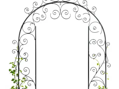 Wrought Iron Garden Arch Model Pack Low-poly 3D model